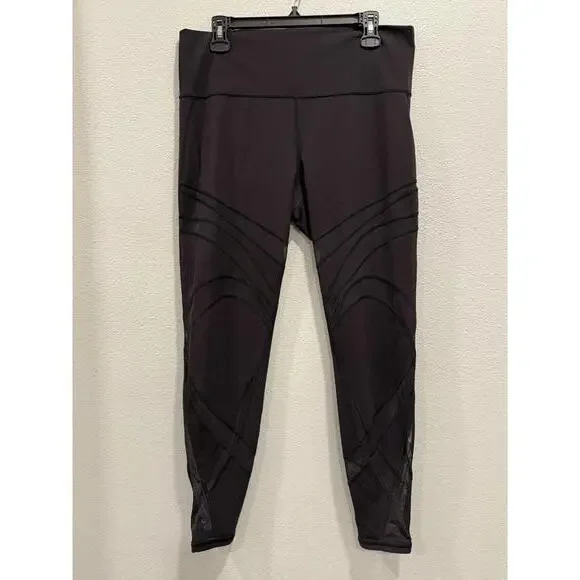 Lululemon X Wunder Under Ultra High Rise Mesh Workout Leggings, Size 14, Black - Picture 3 of 7